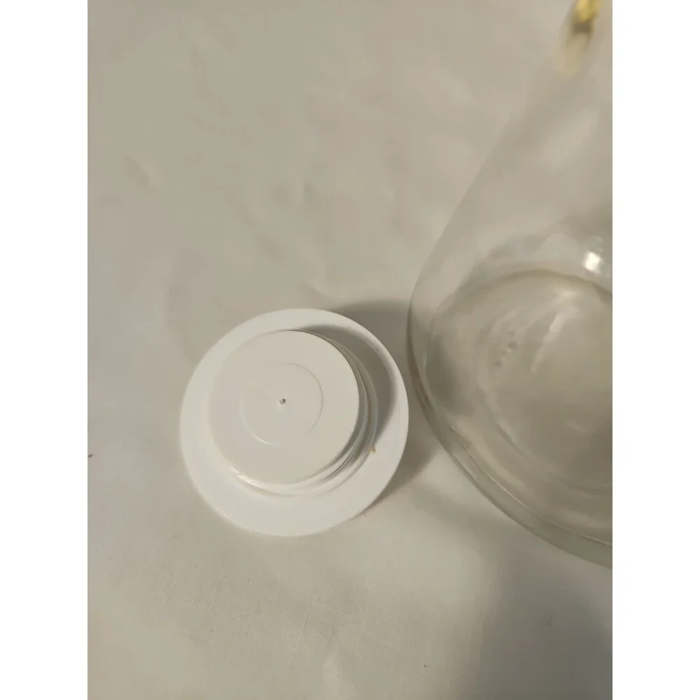 Vintage Glass Jug with Plastic Screw Lid and glass handle 10